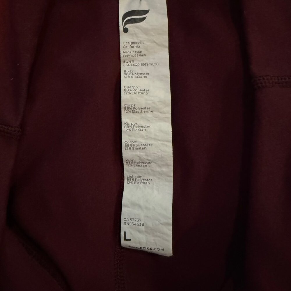 Fabletics Define PowerHold® High-Waisted Legging 7/8 Merlot Size Large - Picture 13 of 13